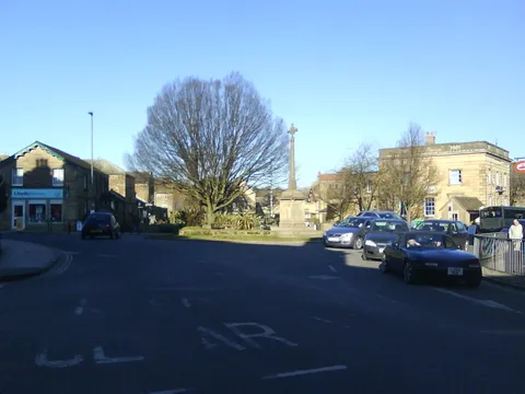 Bakewell's war memorial and town centre