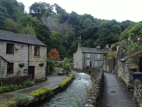 Peakshole Water running through the middle of Castleton