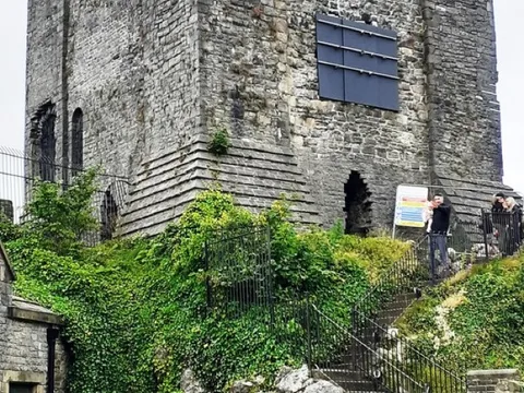 The Norman keep of Clitheroe Castle