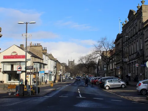 High Street, Skipton, looking towards Holy Trinity Church